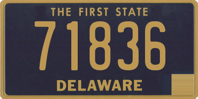 DE license plate 71836