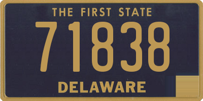 DE license plate 71838