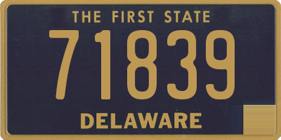DE license plate 71839