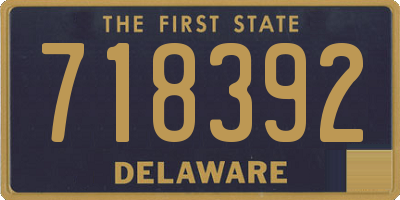 DE license plate 718392