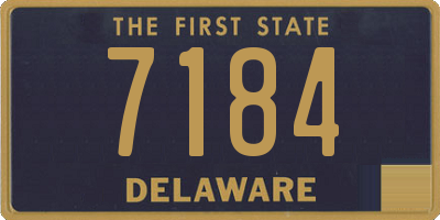 DE license plate 7184