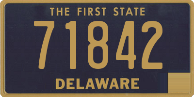 DE license plate 71842