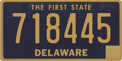 DE license plate 718445