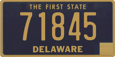 DE license plate 71845