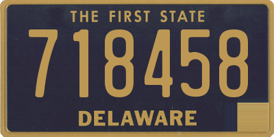 DE license plate 718458
