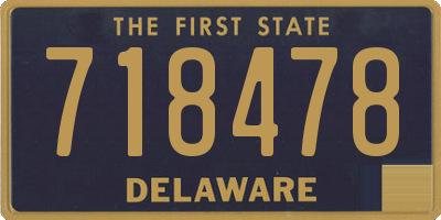 DE license plate 718478