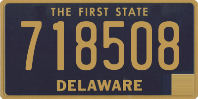 DE license plate 718508