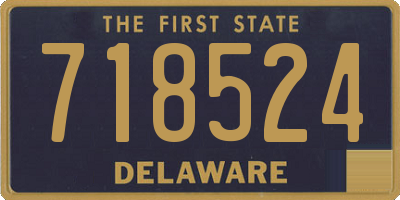 DE license plate 718524
