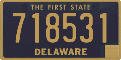 DE license plate 718531