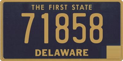 DE license plate 71858