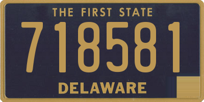 DE license plate 718581