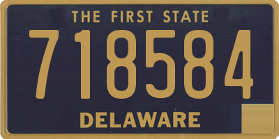 DE license plate 718584