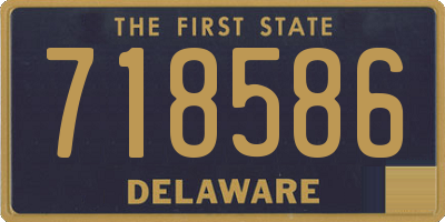 DE license plate 718586
