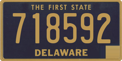 DE license plate 718592