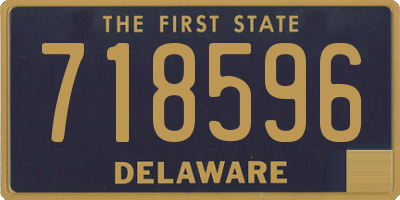 DE license plate 718596