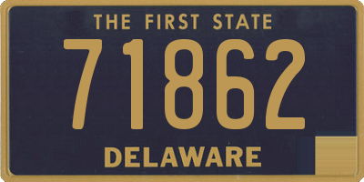 DE license plate 71862