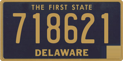 DE license plate 718621