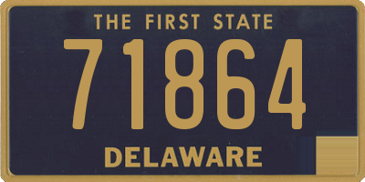 DE license plate 71864