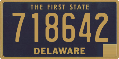 DE license plate 718642