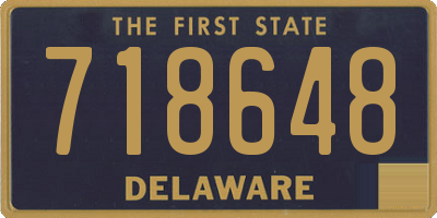 DE license plate 718648