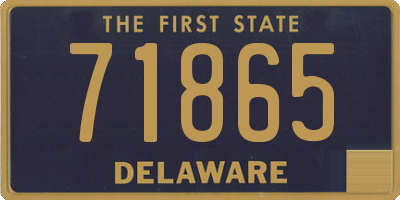 DE license plate 71865