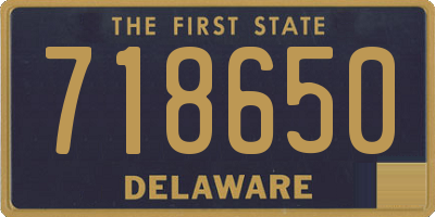DE license plate 718650