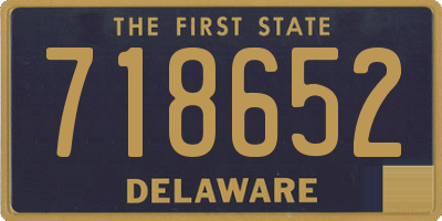 DE license plate 718652