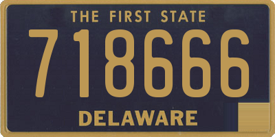 DE license plate 718666