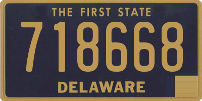 DE license plate 718668