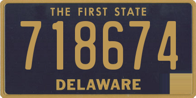 DE license plate 718674