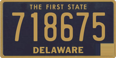 DE license plate 718675