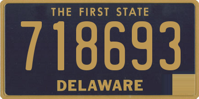 DE license plate 718693