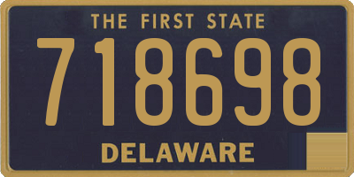 DE license plate 718698