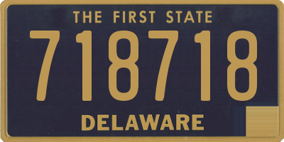 DE license plate 718718