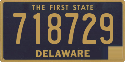 DE license plate 718729