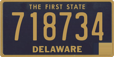 DE license plate 718734