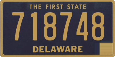 DE license plate 718748