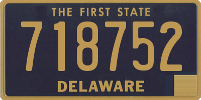 DE license plate 718752