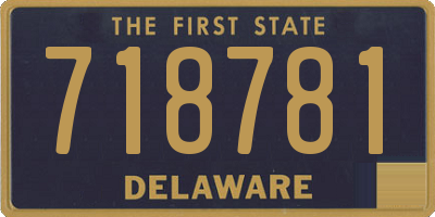 DE license plate 718781