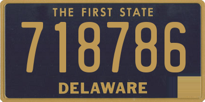 DE license plate 718786