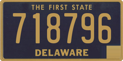 DE license plate 718796
