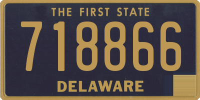 DE license plate 718866