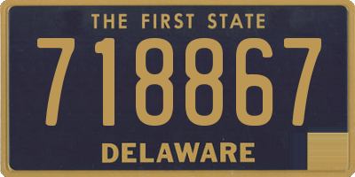 DE license plate 718867