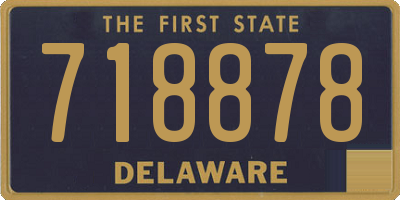 DE license plate 718878