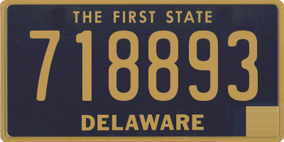 DE license plate 718893