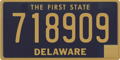 DE license plate 718909