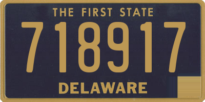 DE license plate 718917