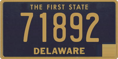 DE license plate 71892