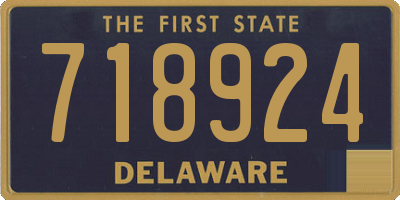 DE license plate 718924
