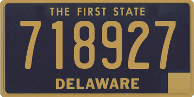 DE license plate 718927